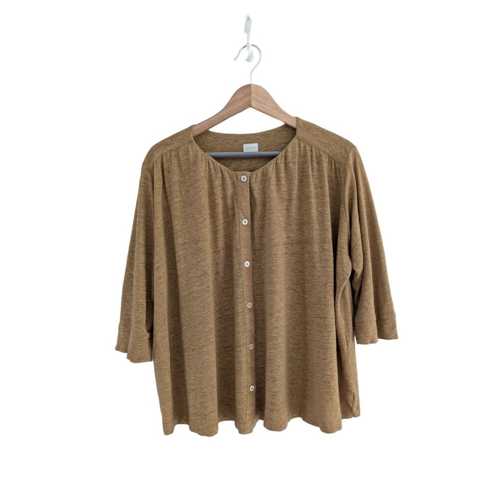 Poetry Linen Lagenlook Flowy Oversized Blouse Top
